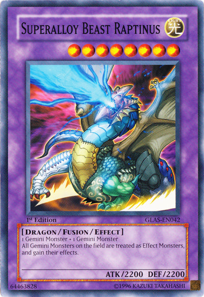 Superalloy Beast Raptinus [GLAS-EN042] Common Yu-Gi-Oh!