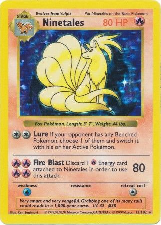 Ninetales (12/102) [Base Set Shadowless Unlimited] Pokémon
