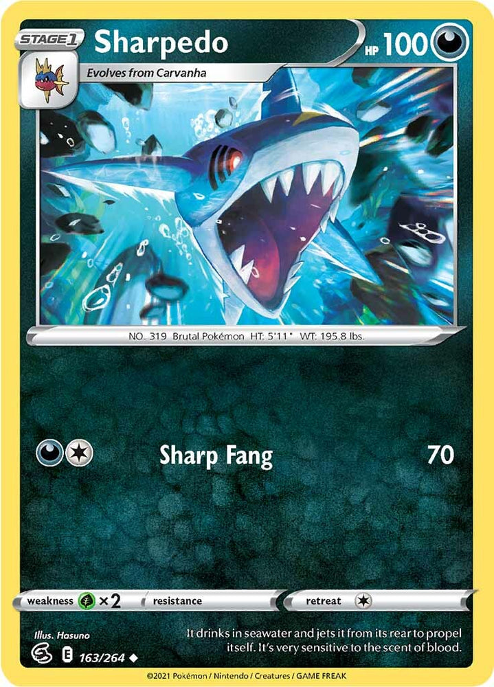 Sharpedo (163/264) [Sword & Shield: Fusion Strike] Pokémon
