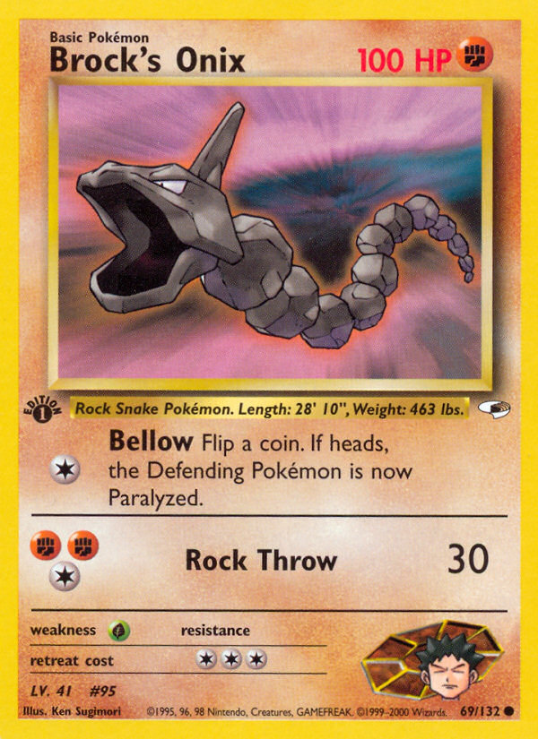 Brock's Onix (69/132) [Gym Heroes 1st Edition] Pokémon