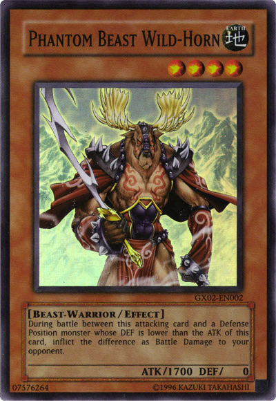 Phantom Beast Wild-Horn [GX02-EN002] Super Rare Yu-Gi-Oh!