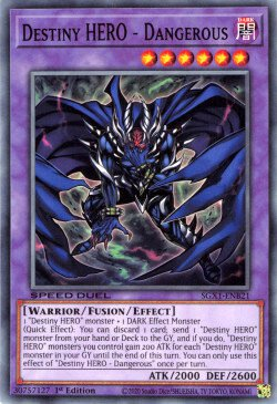 Destiny HERO - Dangerous [SGX1-ENB21] Common Yu-Gi-Oh!