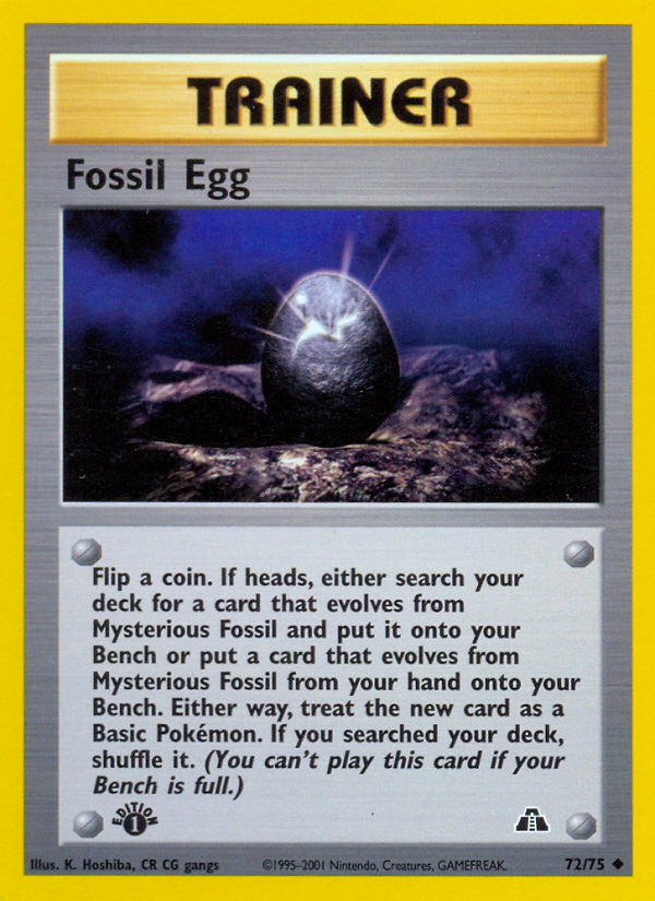 Fossil Egg (72/75) [Neo Discovery 1st Edition] Pokémon