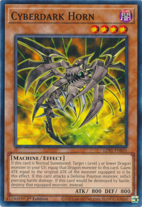 Cyberdark Horn [LDS1-EN031] Common Yu-Gi-Oh!