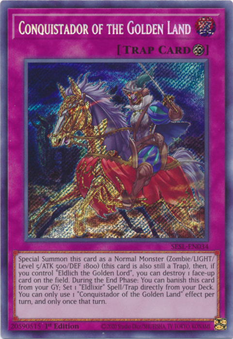 Conquistador of the Golden Land [SESL-EN034] Secret Rare Yu-Gi-Oh!