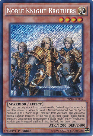 Noble Knight Brothers [MP15-EN046] Secret Rare Yu-Gi-Oh!