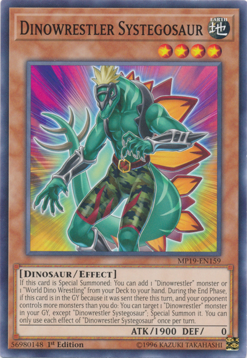 Dinowrestler Systegosaur [MP19-EN159] Common Yu-Gi-Oh!