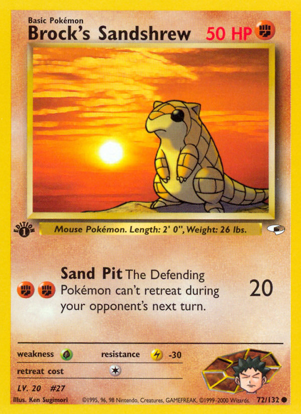 Brock's Sandshrew (72/132) [Gym Heroes 1st Edition] Pokémon