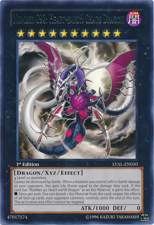 Number C92: Heart-eartH Chaos Dragon [LVAL-EN050] Rare Yu-Gi-Oh!