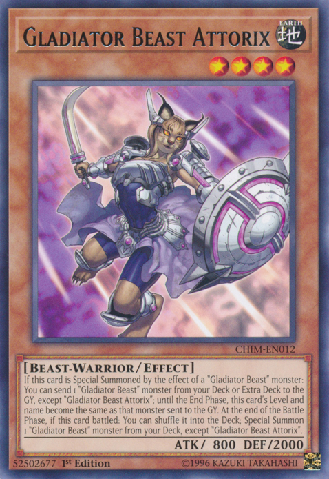 Gladiator Beast Attorix [CHIM-EN012] Rare Yu-Gi-Oh!