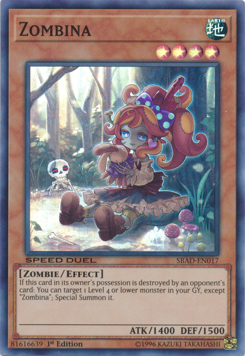Zombina [SBAD-EN017] Super Rare Yu-Gi-Oh!