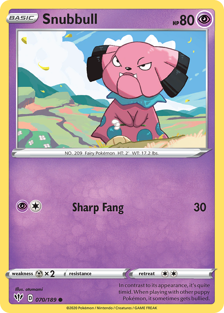 Snubbull (070/189) [Sword & Shield: Darkness Ablaze] Pokémon