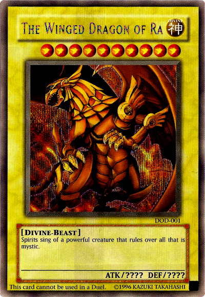 The Winged Dragon of Ra [DOD-001] Prismatic Secret Rare Yu-Gi-Oh!