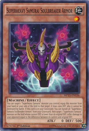 Superheavy Samurai Soulbreaker Armor [MP15-EN136] Common Yu-Gi-Oh!