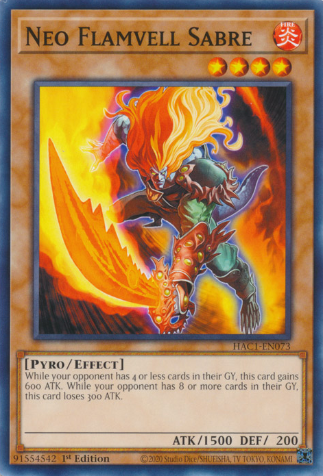 Neo Flamvell Sabre [HAC1-EN073] Common Yu-Gi-Oh!