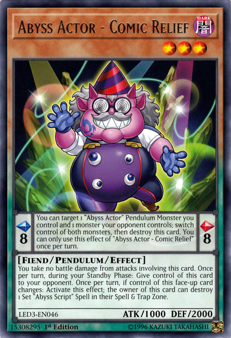Abyss Actor - Comic Relief [LED3-EN046] Rare Yu-Gi-Oh!