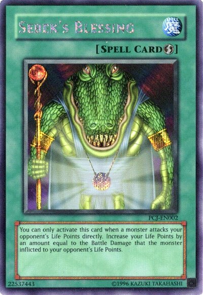Sebek's Blessing [PCJ-EN002] Prismatic Secret Rare Yu-Gi-Oh!