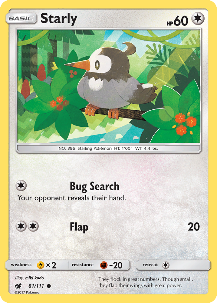 Starly (81/111) [Sun & Moon: Crimson Invasion] Pokémon