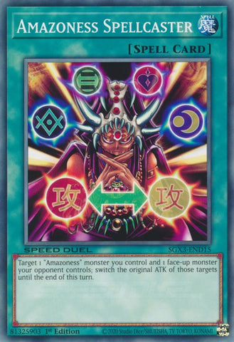 Amazoness Spellcaster [SGX3-END15] Common Yu-Gi-Oh!