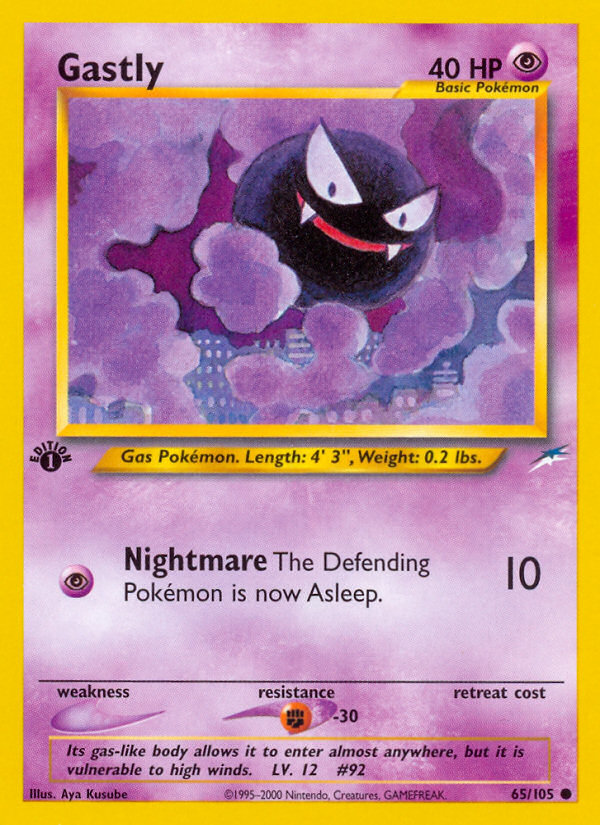 Gastly (65/105) [Neo Destiny 1st Edition] Pokémon