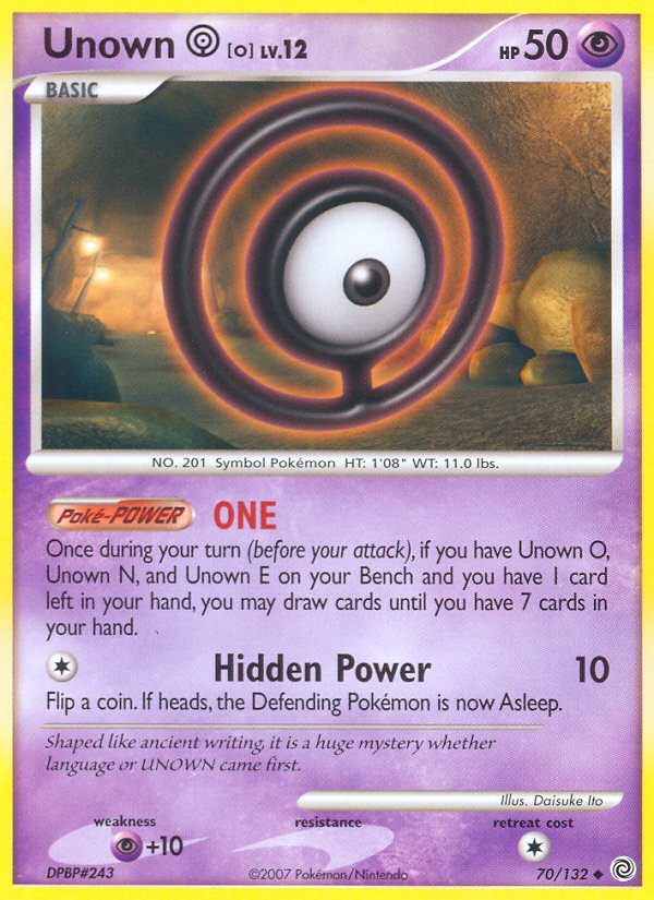 Unown O (70/132) [Diamond & Pearl: Secret Wonders] Pokémon