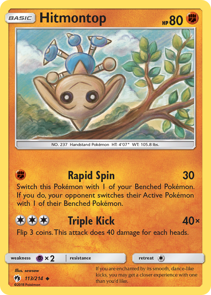 Hitmontop (113/214) [Sun & Moon: Lost Thunder] Pokémon