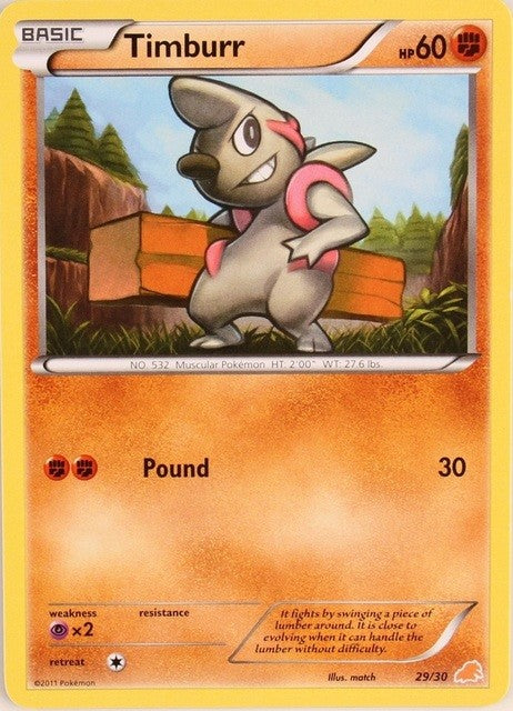 Timburr (29/30) [Black & White: Trainer Kit - Excadrill] Pokémon