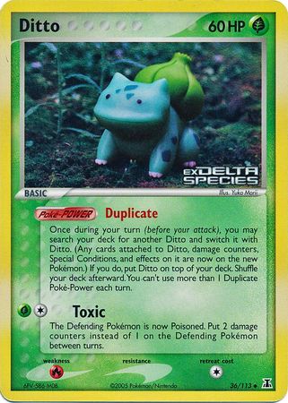 Ditto (36/113) (Stamped) [EX: Delta Species] Pokémon
