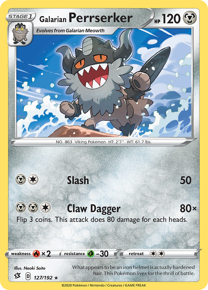Galarian Perrserker (127/192) [Sword & Shield: Rebel Clash] Pokémon