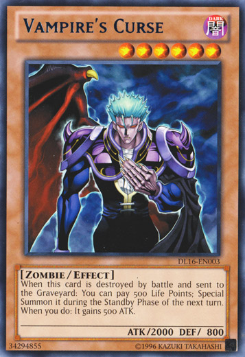 Vampire's Curse (Blue) [DL16-EN003] Rare Yu-Gi-Oh!
