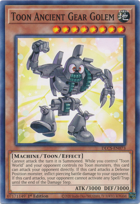 Toon Ancient Gear Golem [DLCS-EN073] Common Yu-Gi-Oh!