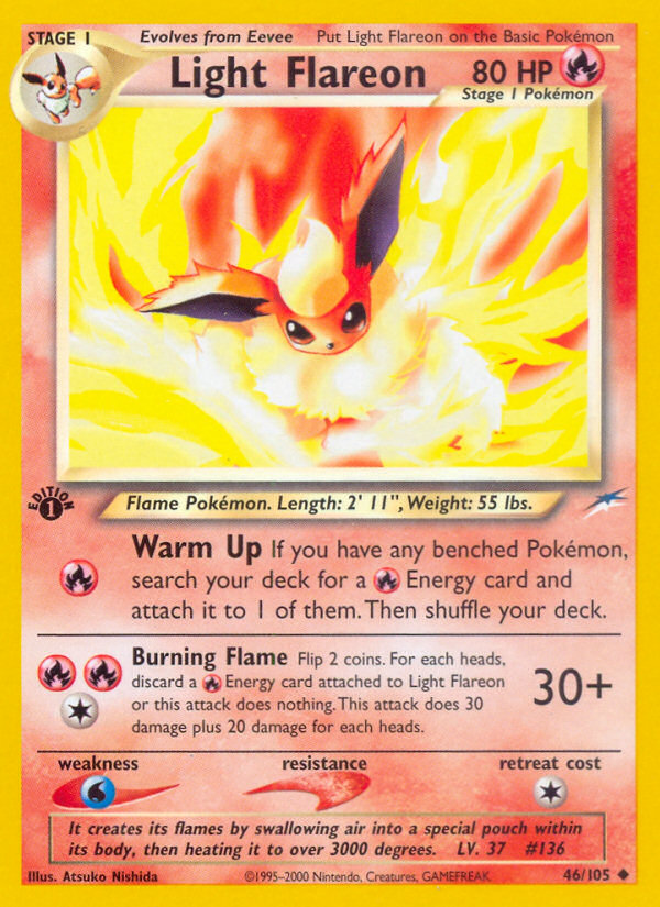 Light Flareon (46/105) [Neo Destiny 1st Edition] Pokémon