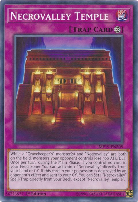 Necrovalley Temple [MP19-EN205] Common Yu-Gi-Oh!