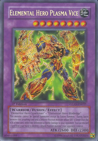 Elemental Hero Plasma Vice [GLAS-EN037] Secret Rare Yu-Gi-Oh!