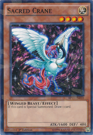 Sacred Crane [BP03-EN010] Shatterfoil Rare Yu-Gi-Oh!