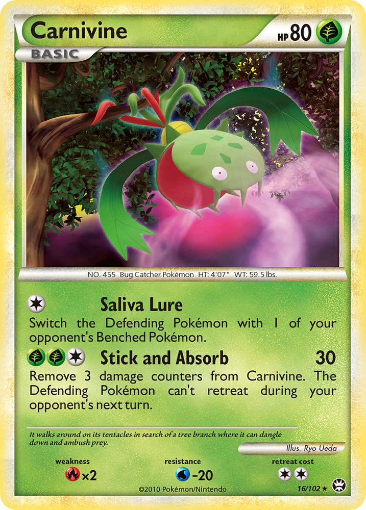 Carnivine (16/102) [HeartGold & SoulSilver: Triumphant] Pokémon