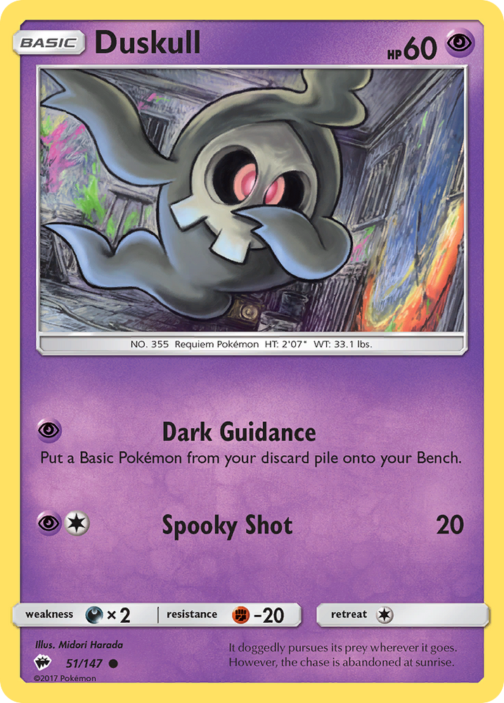Duskull (51/147) [Sun & Moon: Burning Shadows] Pokémon