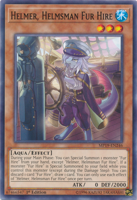 Helmer, Helmsman Fur Hire [MP19-EN246] Common Yu-Gi-Oh!