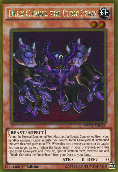 Dark Garnex the Cubic Beast [MVP1-ENG33] Gold Rare Yu-Gi-Oh!