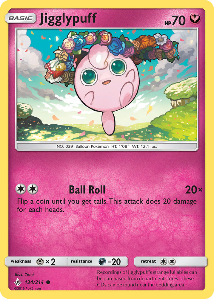 Jigglypuff (134/214) [Sun & Moon: Unbroken Bonds] Pokémon