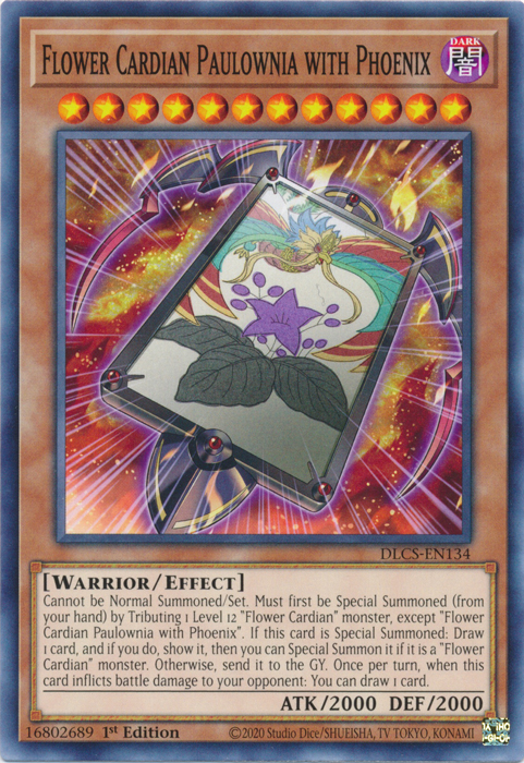 Flower Cardian Paulownia with Phoenix [DLCS-EN134] Common Yu-Gi-Oh!