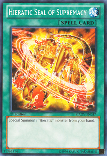 Hieratic Seal of Supremacy [GAOV-EN057] Common Yu-Gi-Oh!
