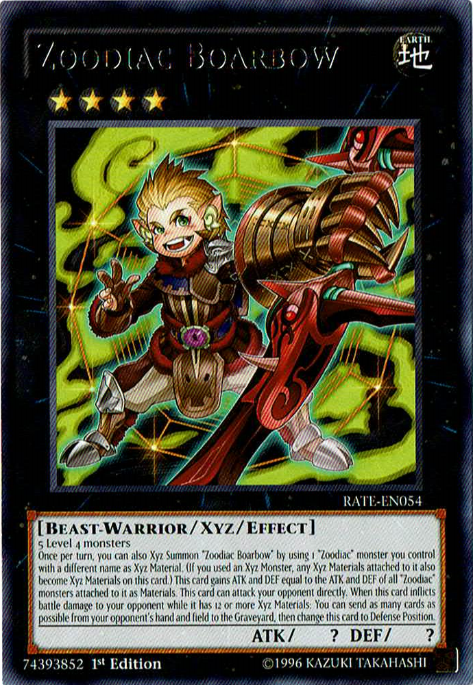 Zoodiac Boarbow [RATE-EN054] Rare Yu-Gi-Oh!
