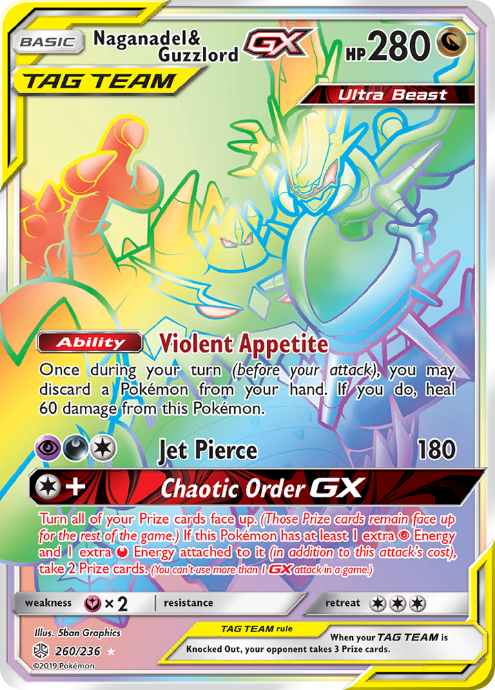 Naganadel & Guzzlord GX (260/236) [Sun & Moon: Cosmic Eclipse] Pokémon