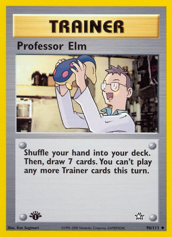 Professor Elm (96/111) [Neo Genesis 1st Edition] Pokémon