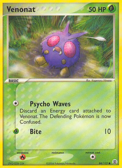Venonat (84/112) [EX: FireRed & LeafGreen] Pokémon
