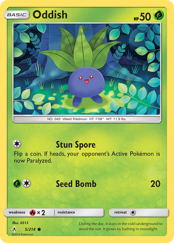 Oddish (5/214) [Sun & Moon: Unbroken Bonds] Pokémon