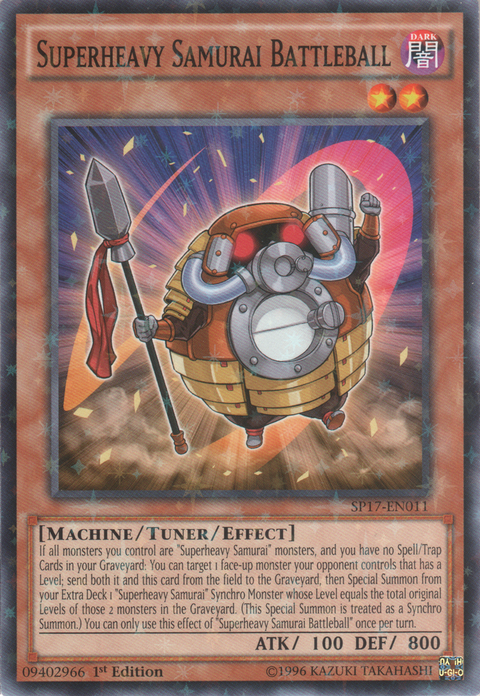 Superheavy Samurai Battleball [SP17-EN011] Starfoil Rare Yu-Gi-Oh!