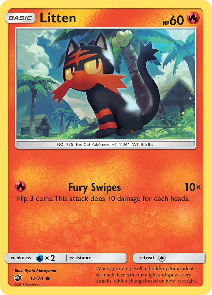 Litten (12/70) [Sun & Moon: Dragon Majesty] Pokémon