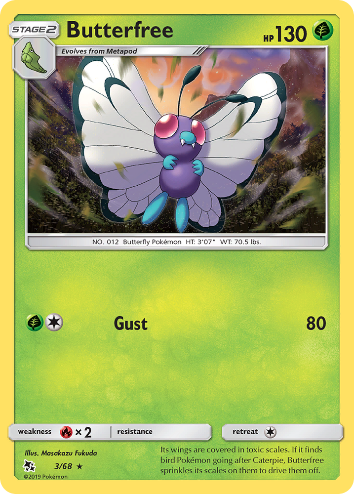 Butterfree (3/68) [Sun & Moon: Hidden Fates] Pokémon